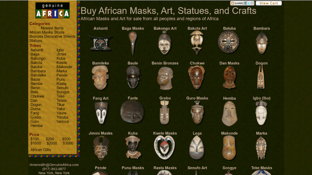 Kadealo, African Arts and Crafts Websites, Genuine Africa