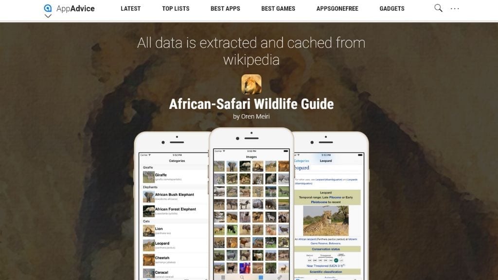 Kadealo, African Apps, African Safari Wildlife Guide