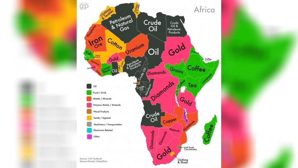 Kadealo, Maps of Africa, Natural Resources